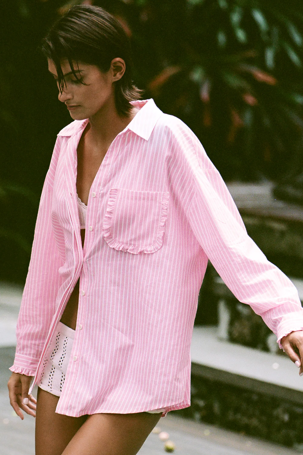 Alba Shirt - Pink Floss Stripe - Image 5