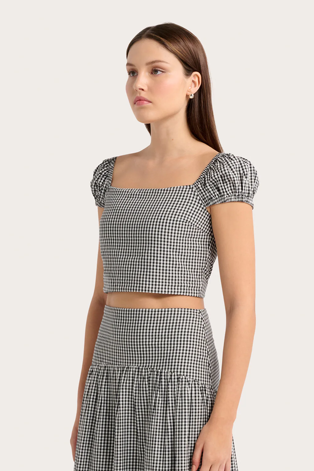 Alessandra Top - Noir Gingham - Image 2