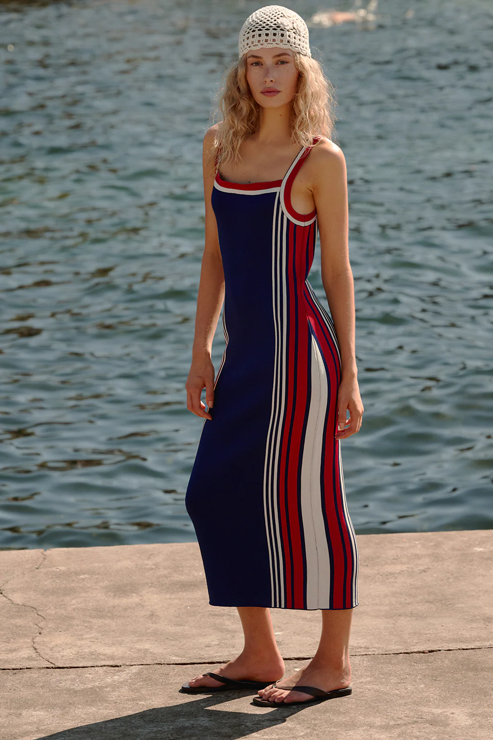 Alexa Knit Dress  - Navy - Image 4