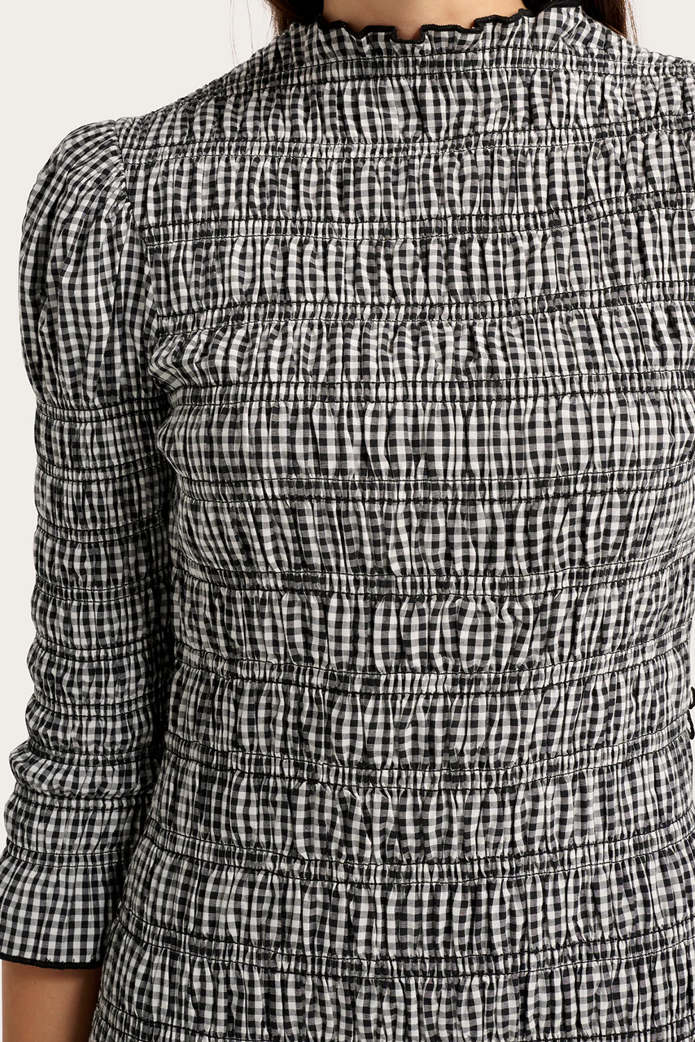 Amalia Dress - Noir Gingham - Image 3