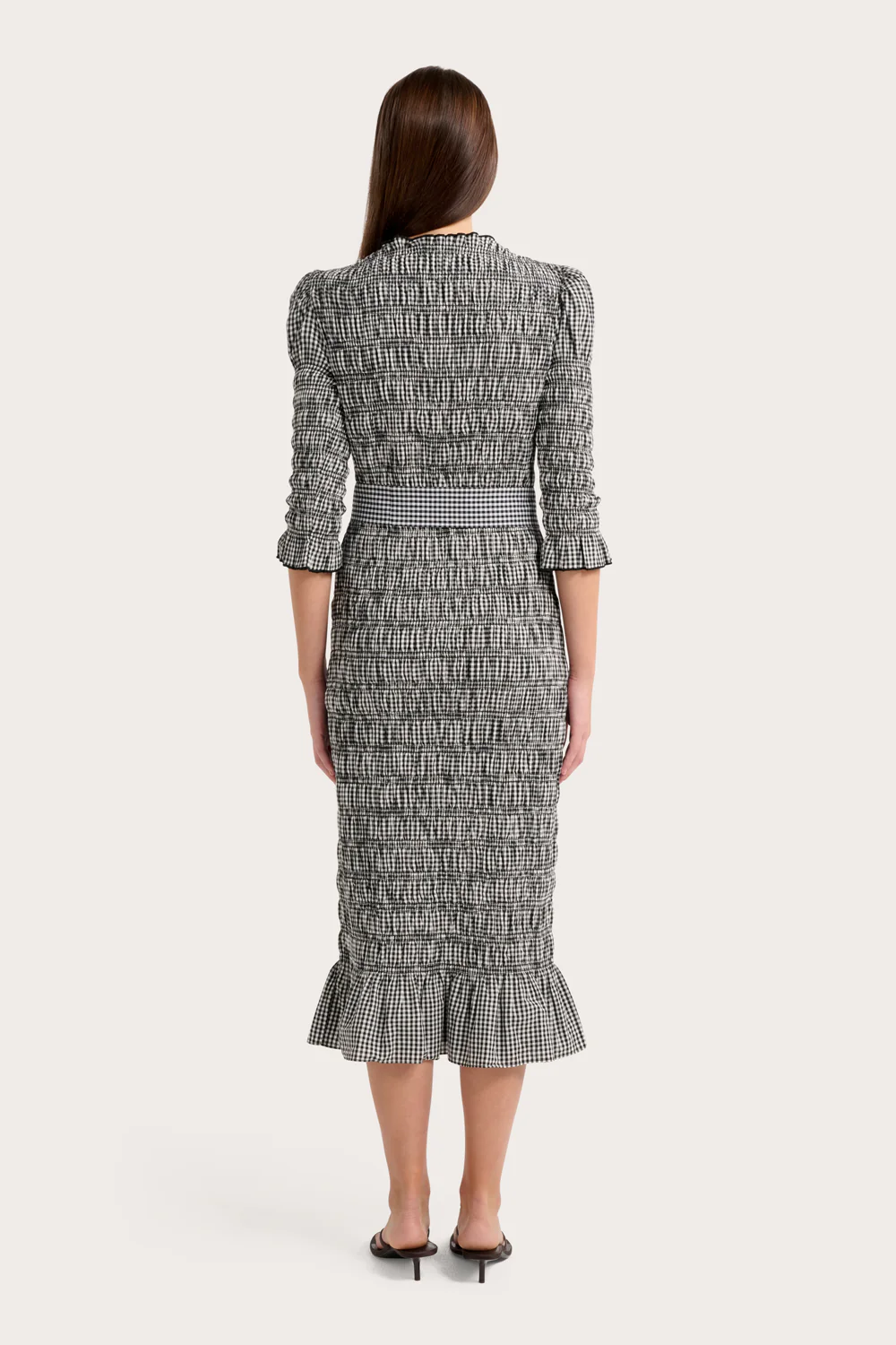 Amalia Dress - Noir Gingham - Image 4