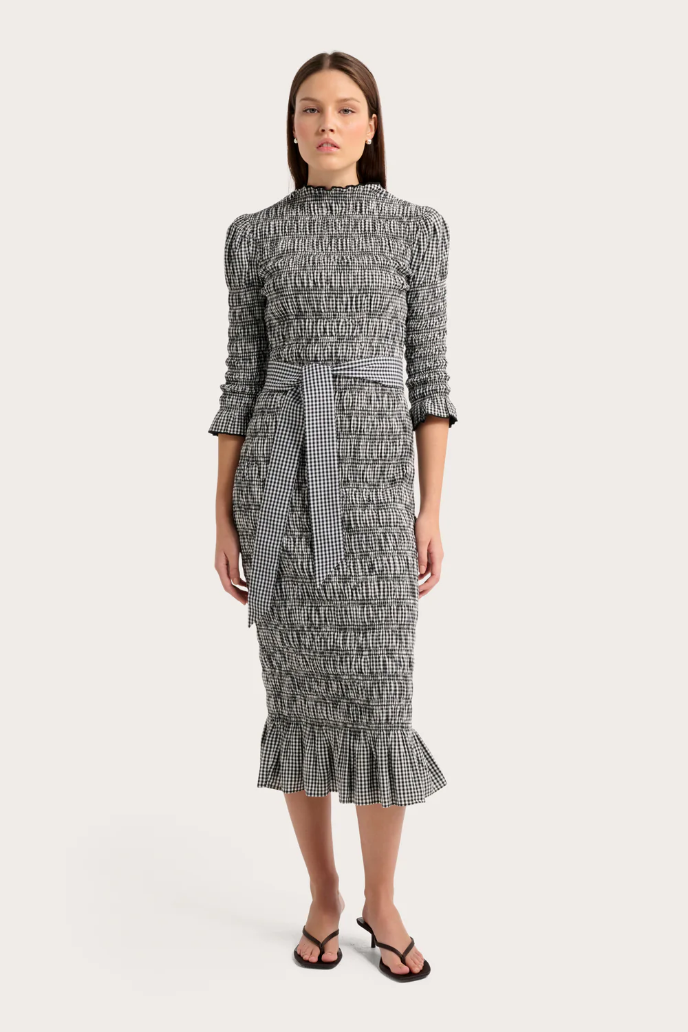 Amalia Dress - Noir Gingham - Image 5