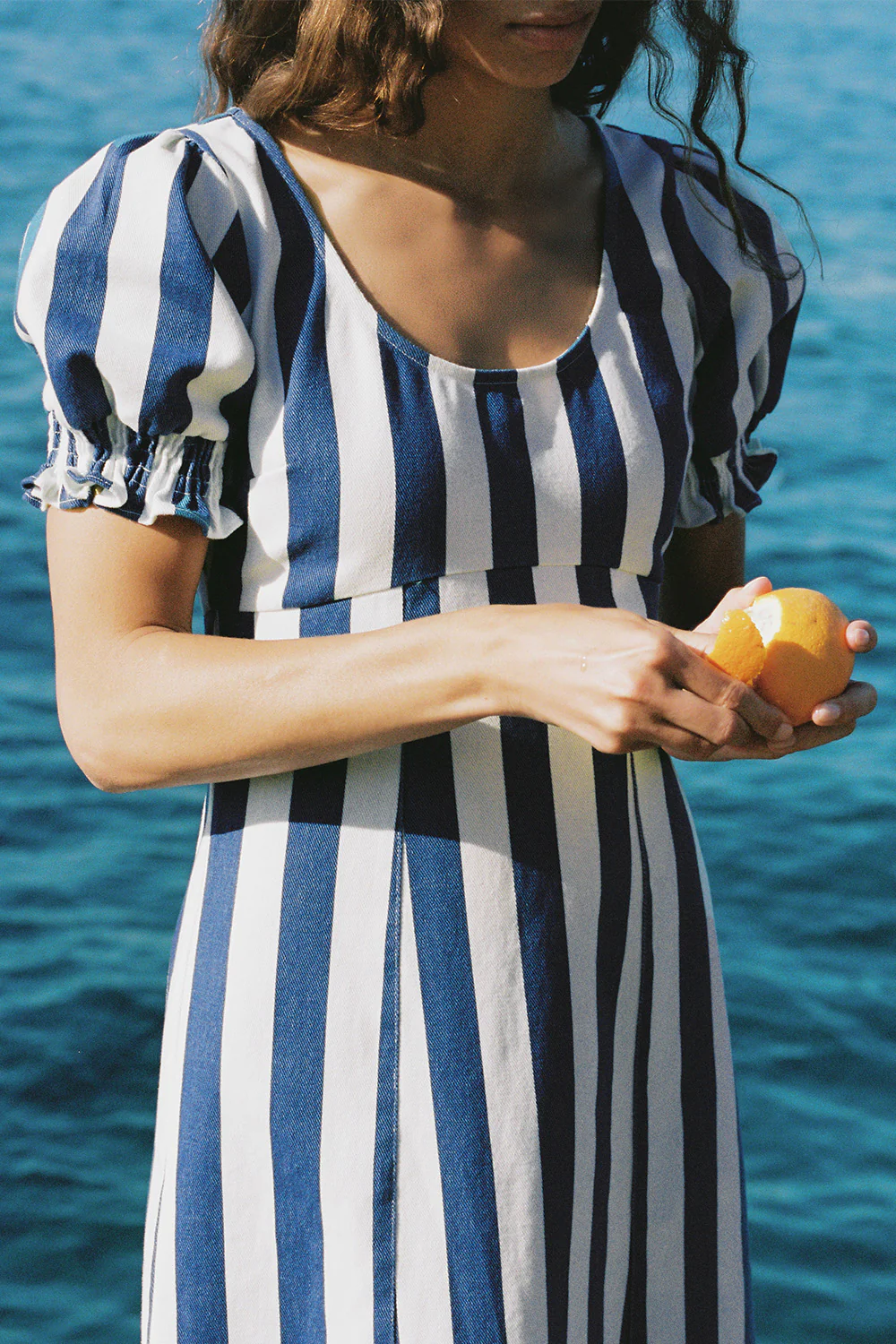 Elvira Dress - Lapis Stripe - Image 2