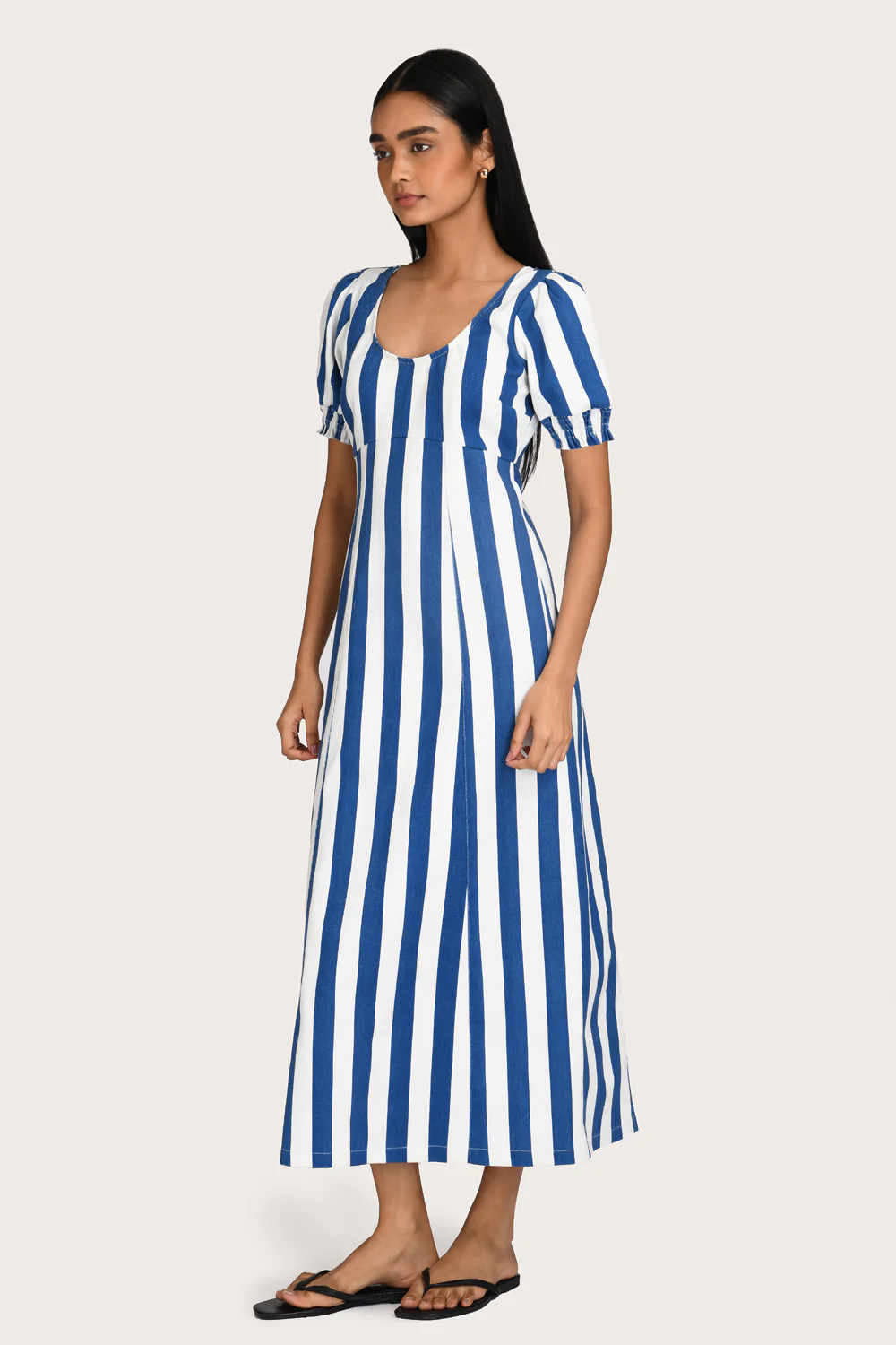 Elvira Dress - Lapis Stripe - Image 3
