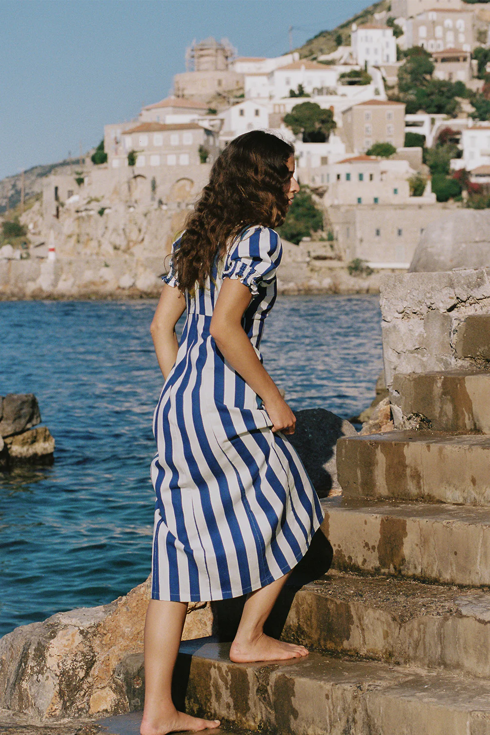 Elvira Dress - Lapis Stripe - Image 4