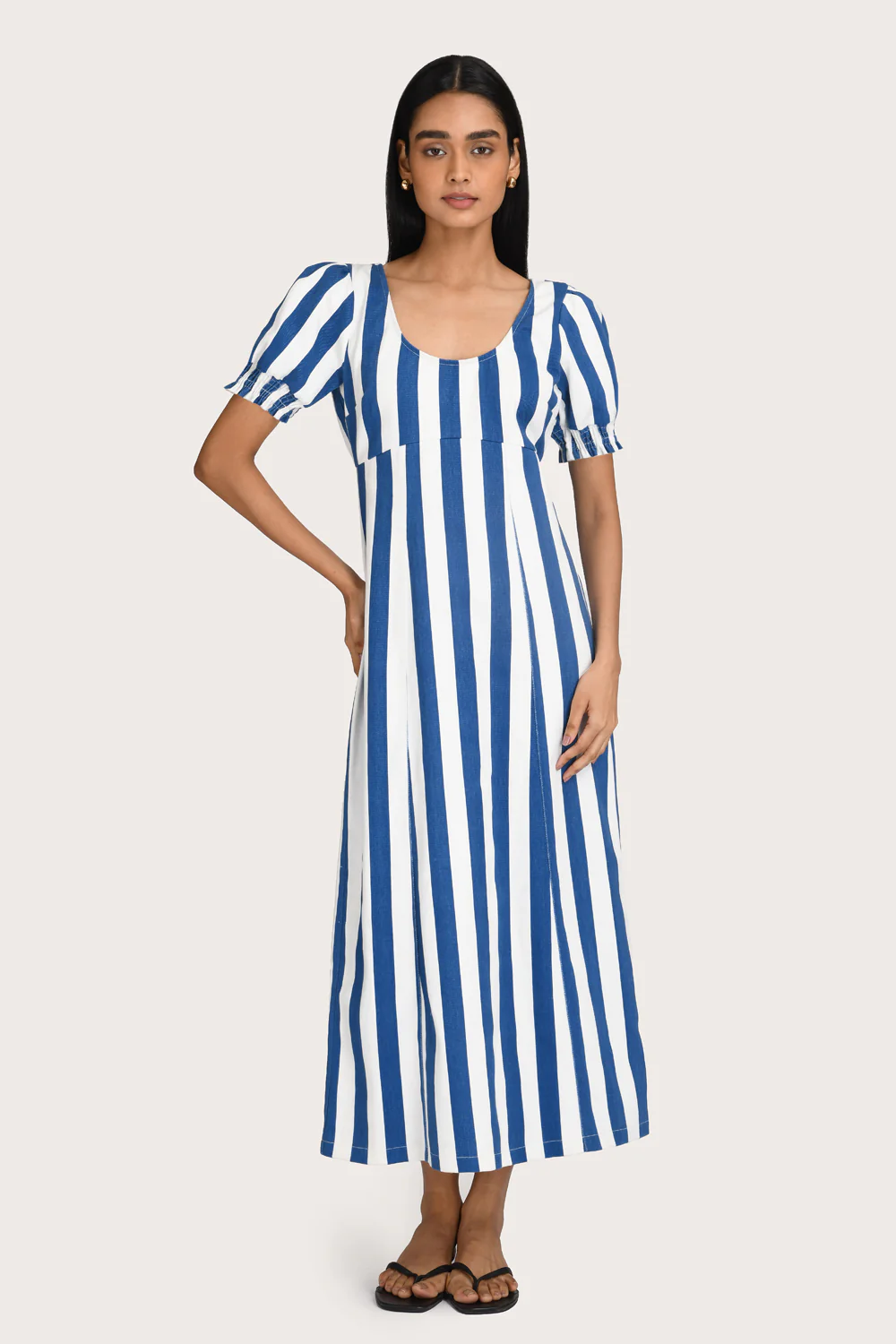 Elvira Dress - Lapis Stripe - Image 7