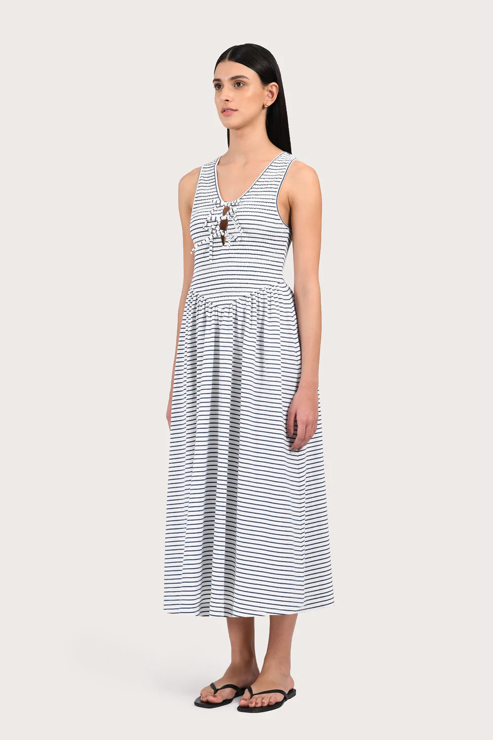 Anika Dress - Navy Stripe - Image 3