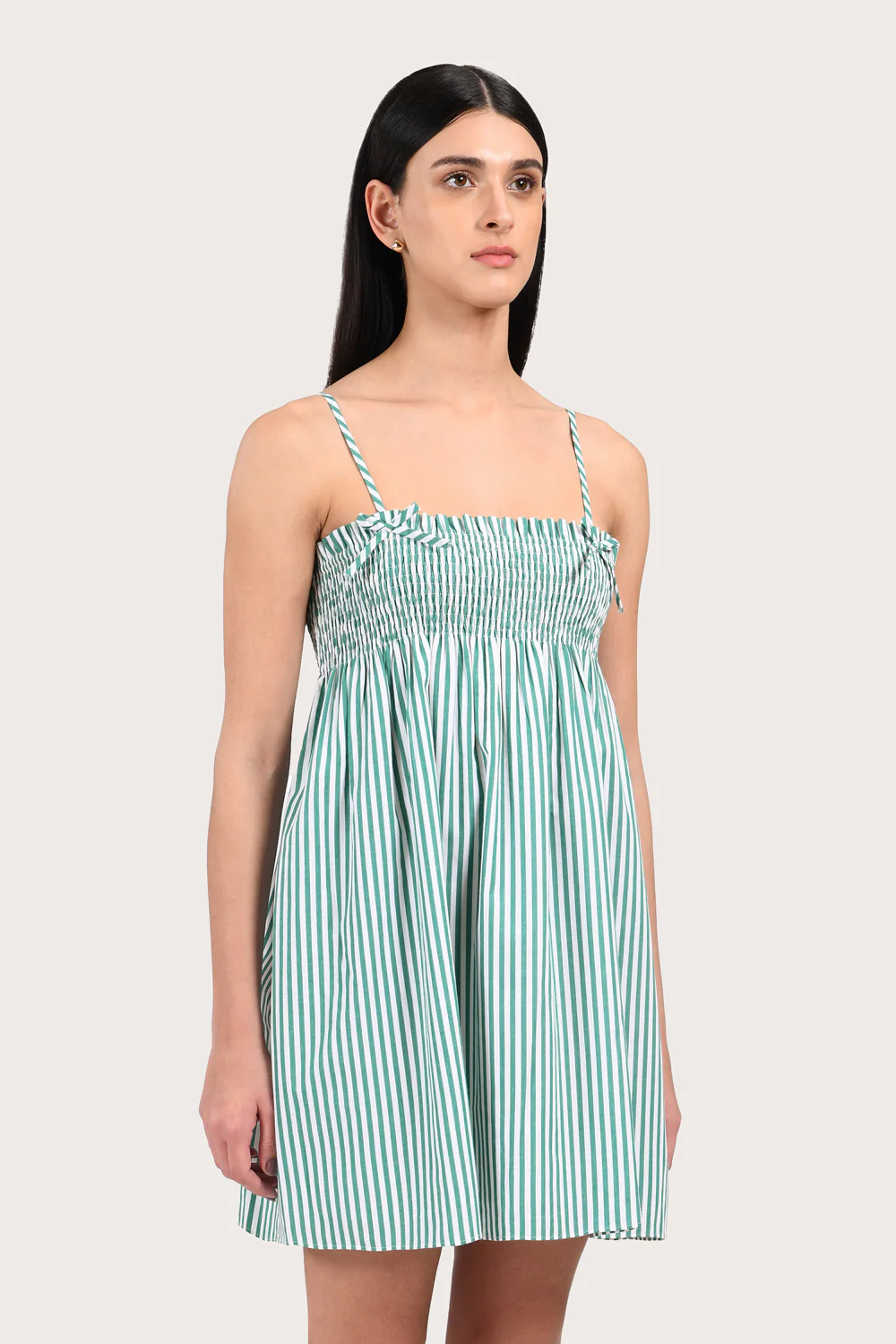 Arlo Mini Dress - Palm Stripe - Image 3