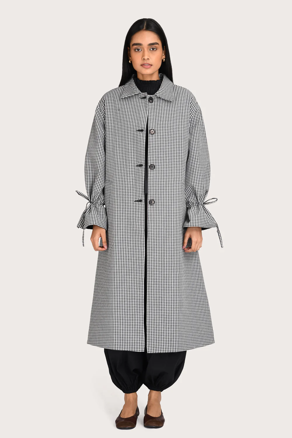Bella Trench - Noir Gingham