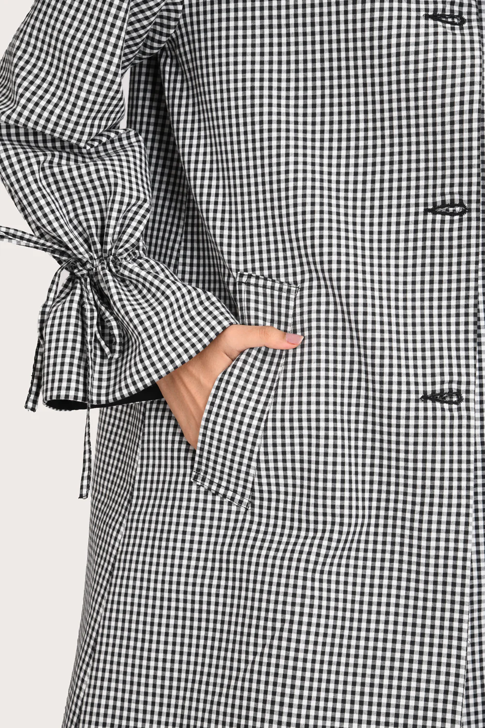 Bella Trench - Noir Gingham - Image 4