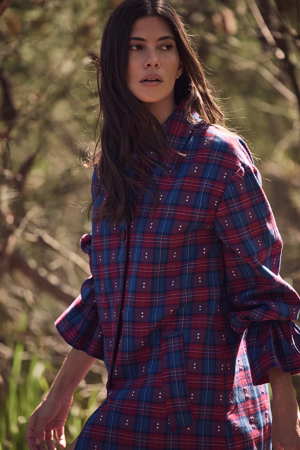 Bella Trench - Bordeaux Check - Image 4