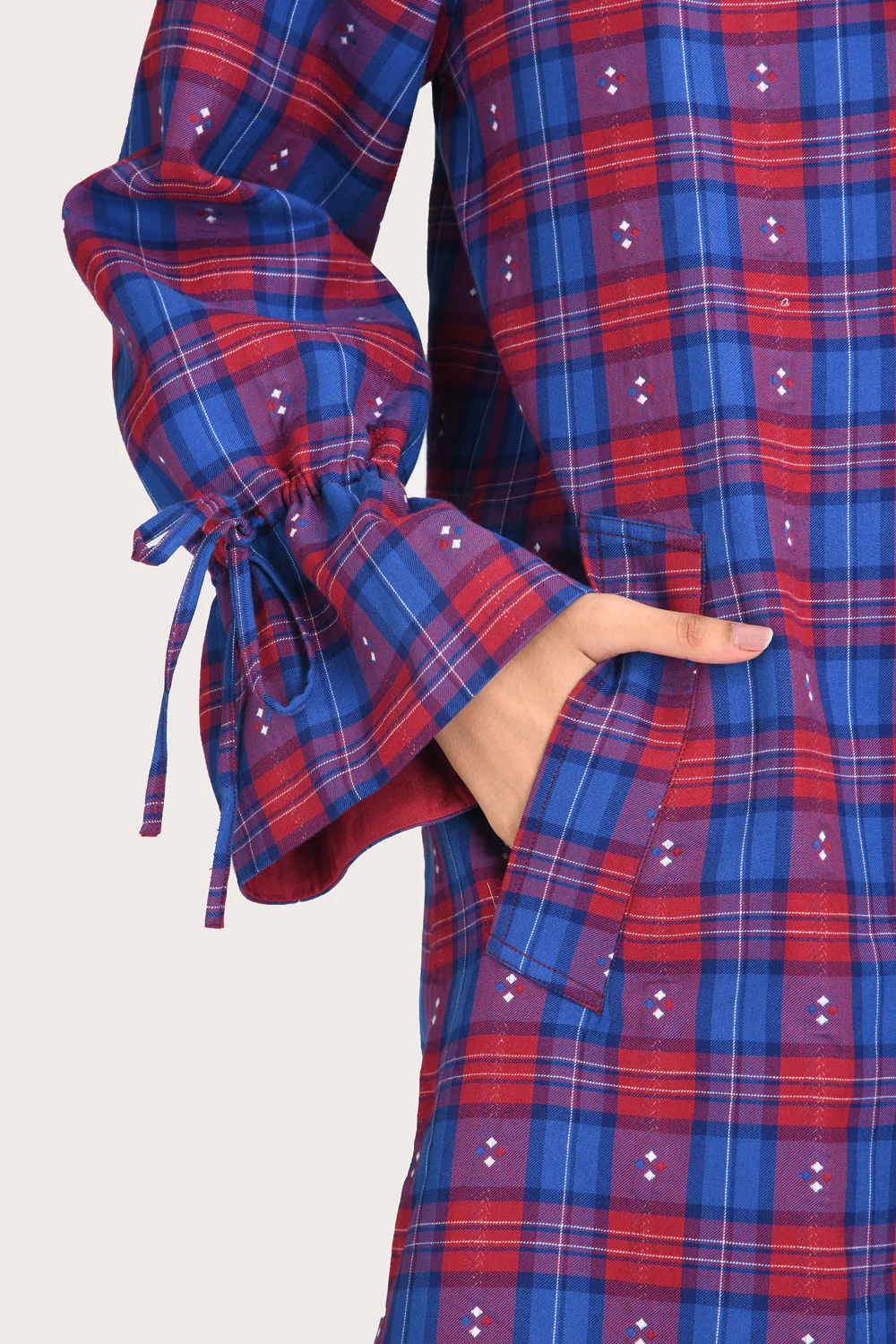Bella Trench - Bordeaux Check - Image 5