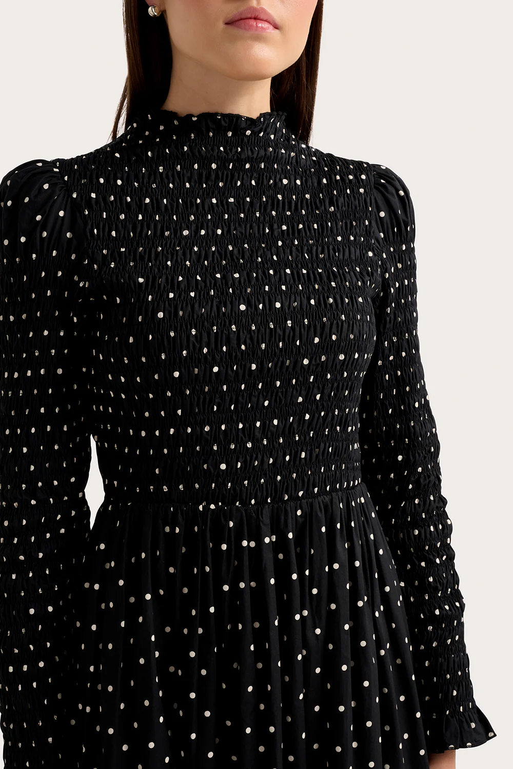Berte Dress - Black Polka - Image 3
