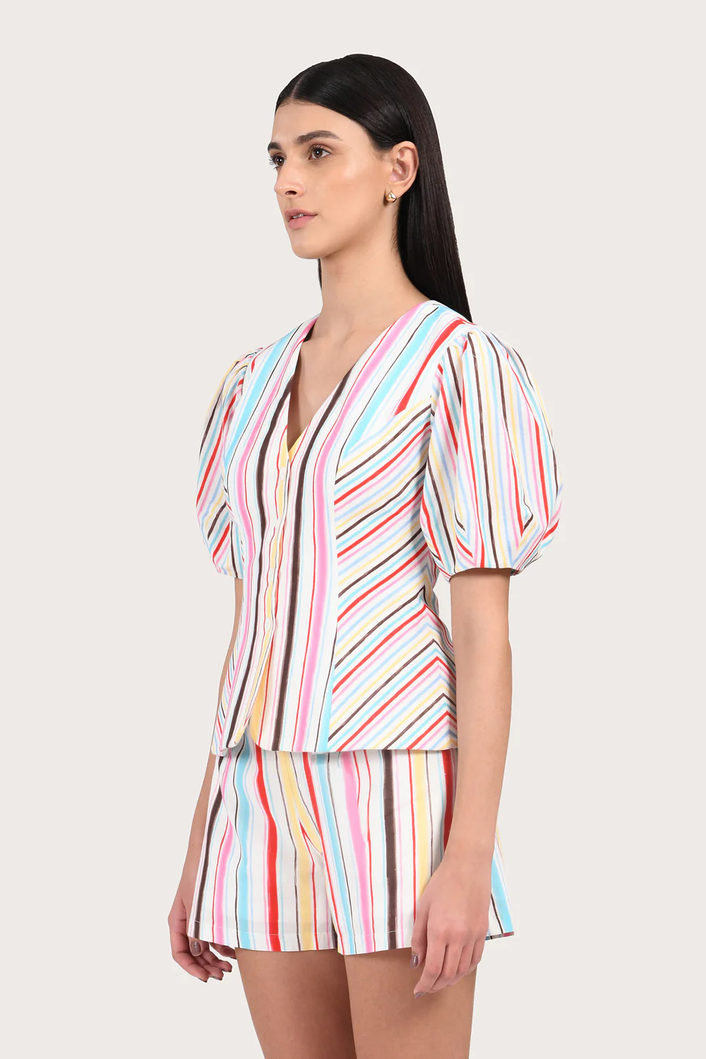 Bruna Blouse - Rainbow Stripe - Image 3