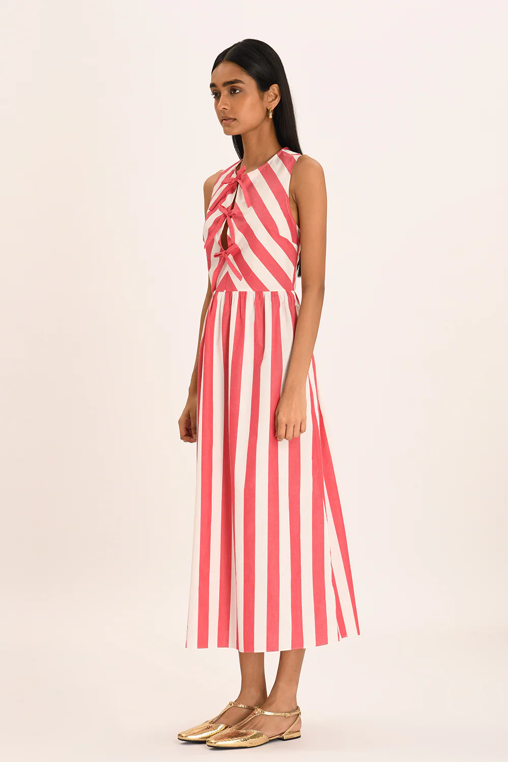 Carlita Midi Dress - Poppy Stripe - Image 3