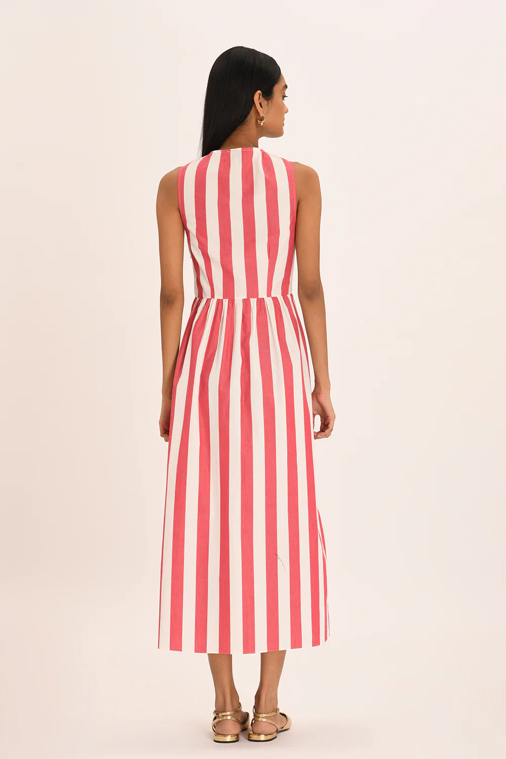 Carlita Midi Dress - Poppy Stripe - Image 5