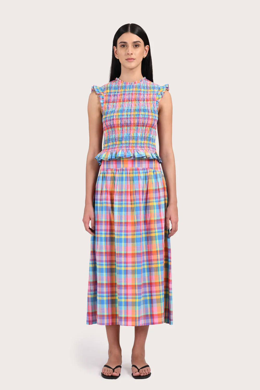 Catia Skirt - Rainbow Check