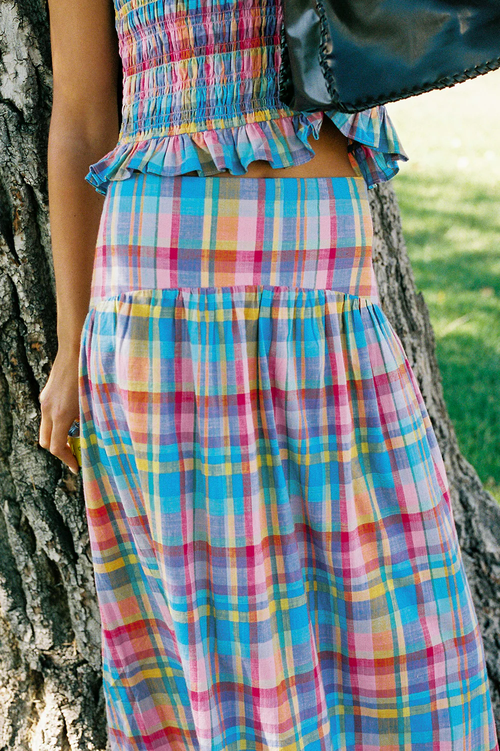 Catia Skirt - Rainbow Check - Image 2