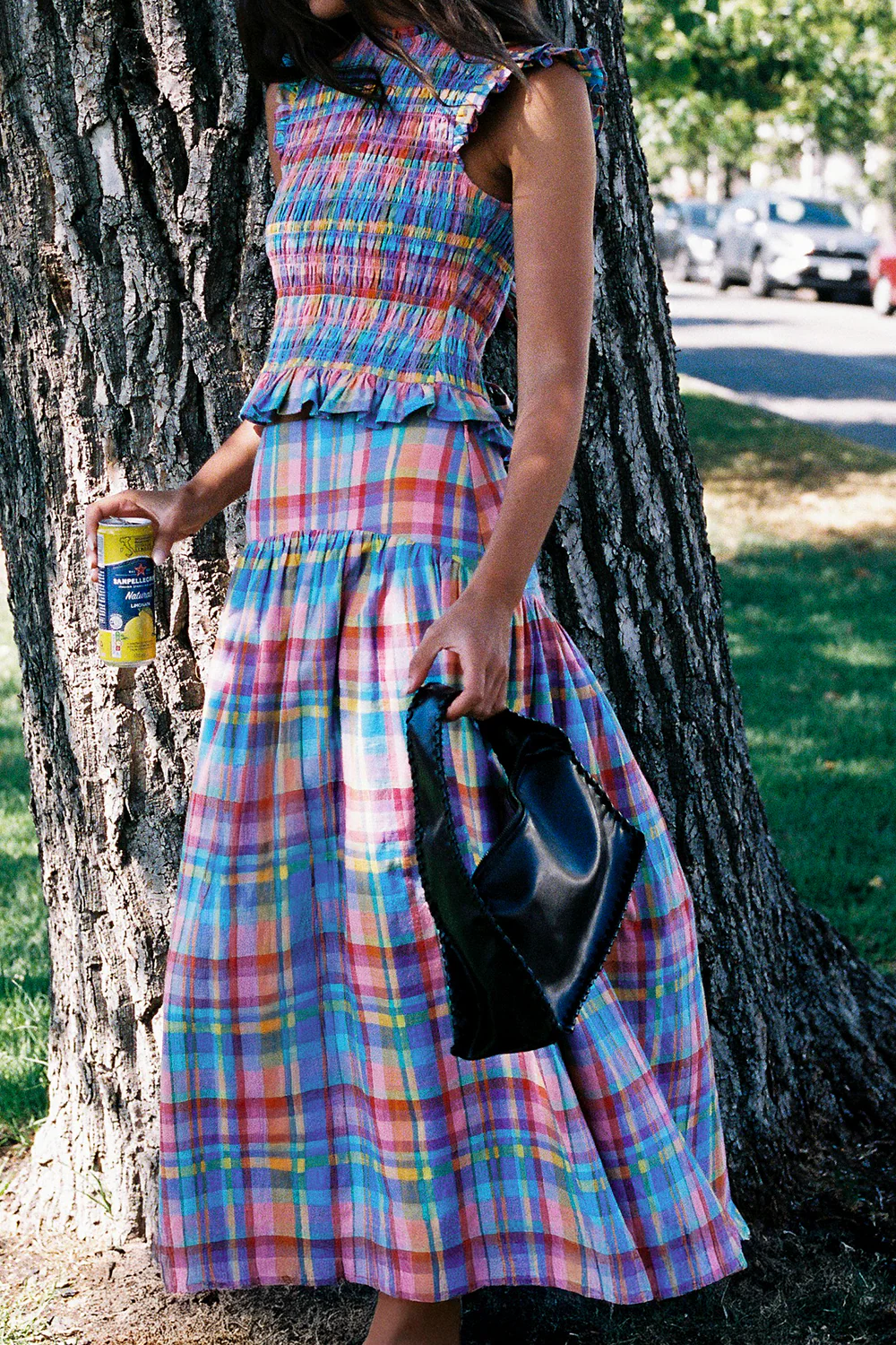 Catia Skirt - Rainbow Check - Image 4