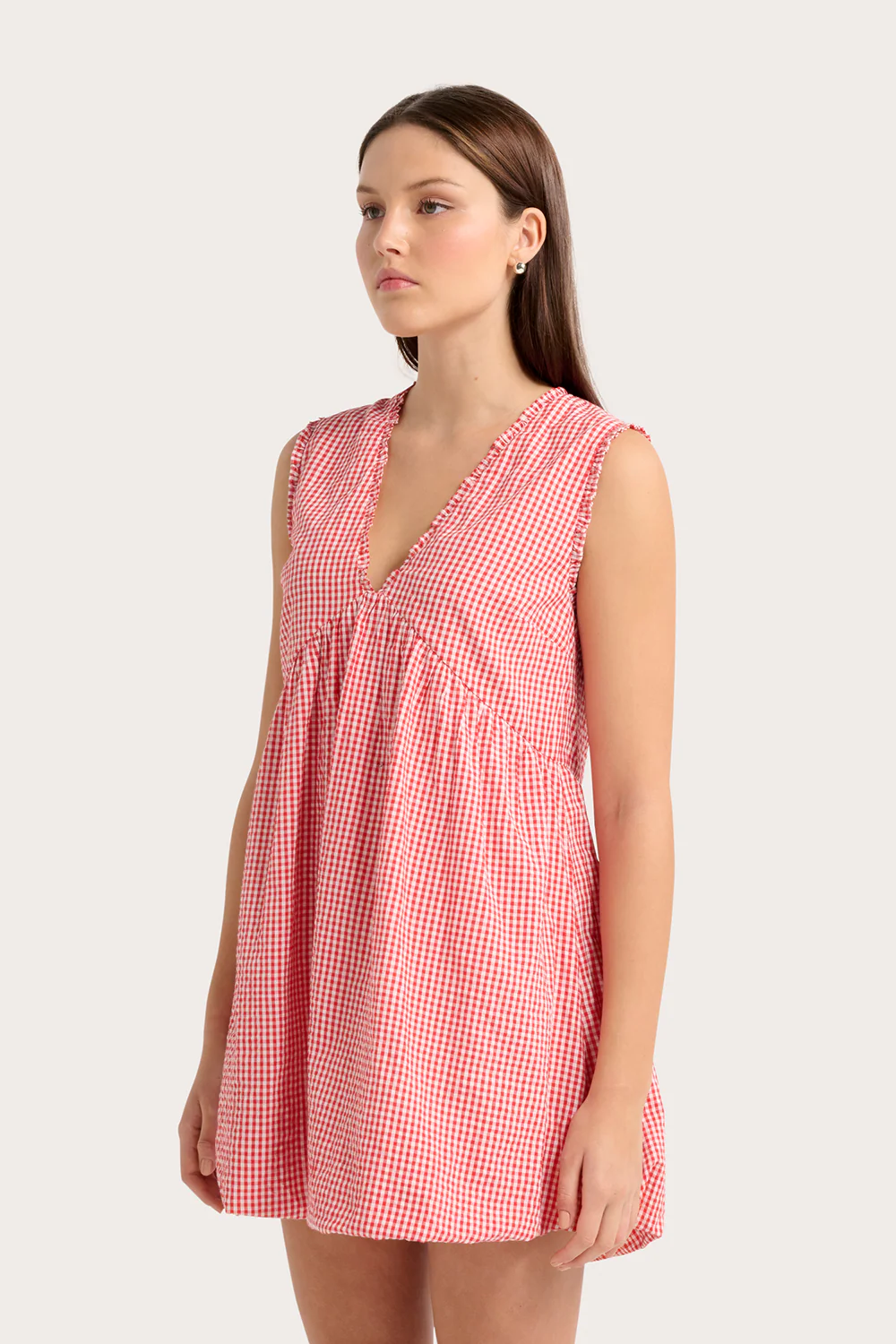 Cecile Dress - Red & White Gingham - Image 4
