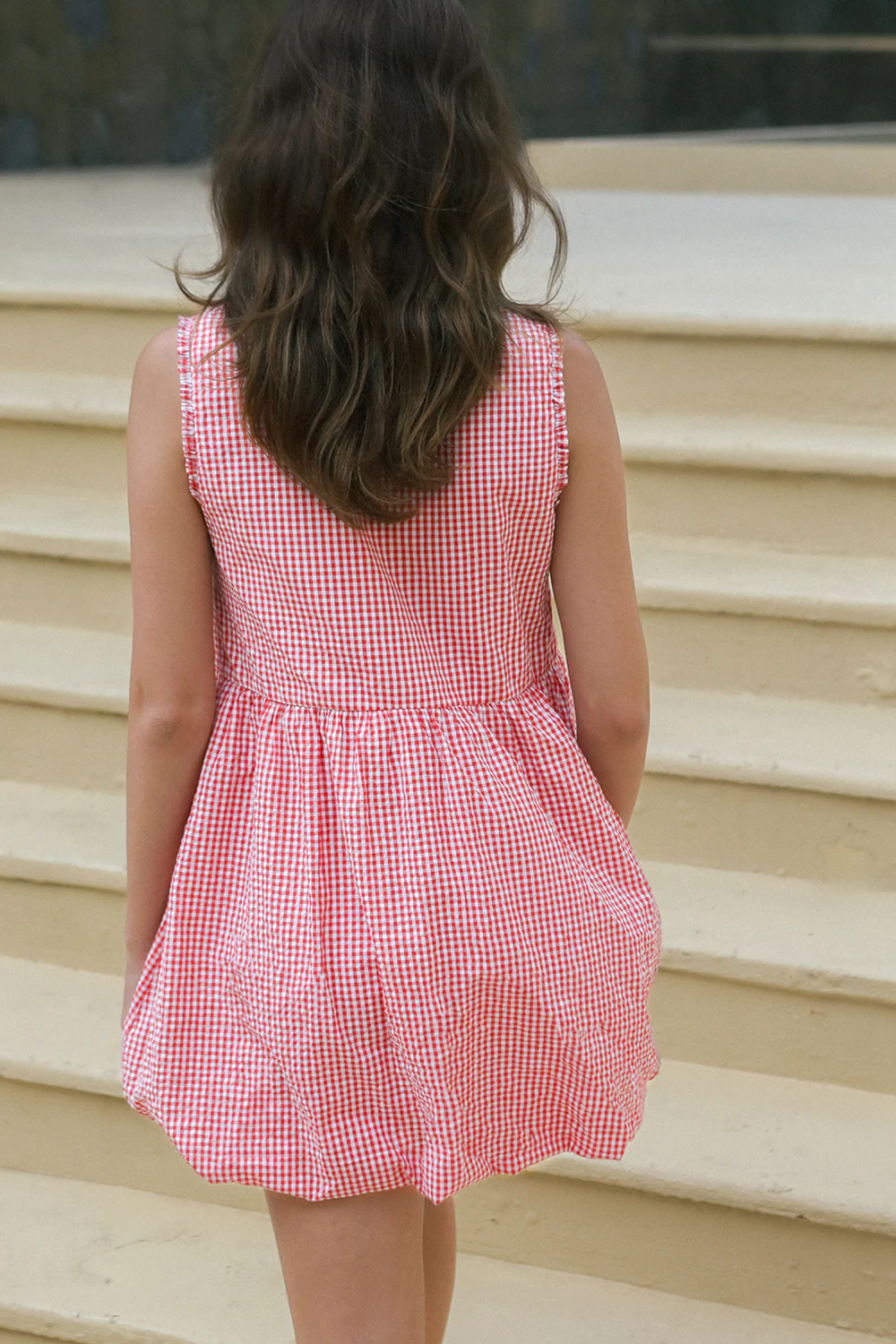 Cecile Dress - Red & White Gingham - Image 5