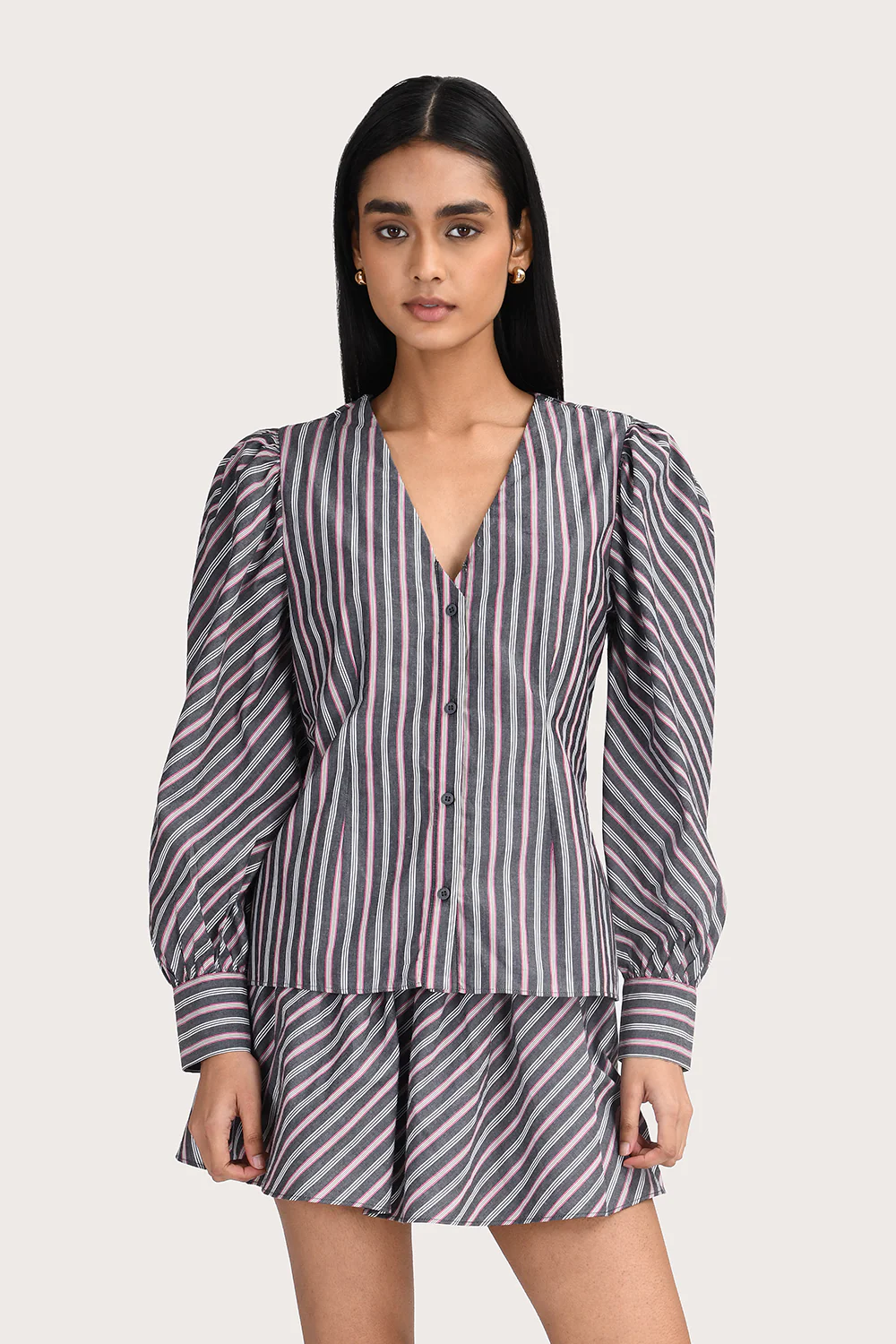 Celeste Blouse - Liquorice Stripe - Image 2