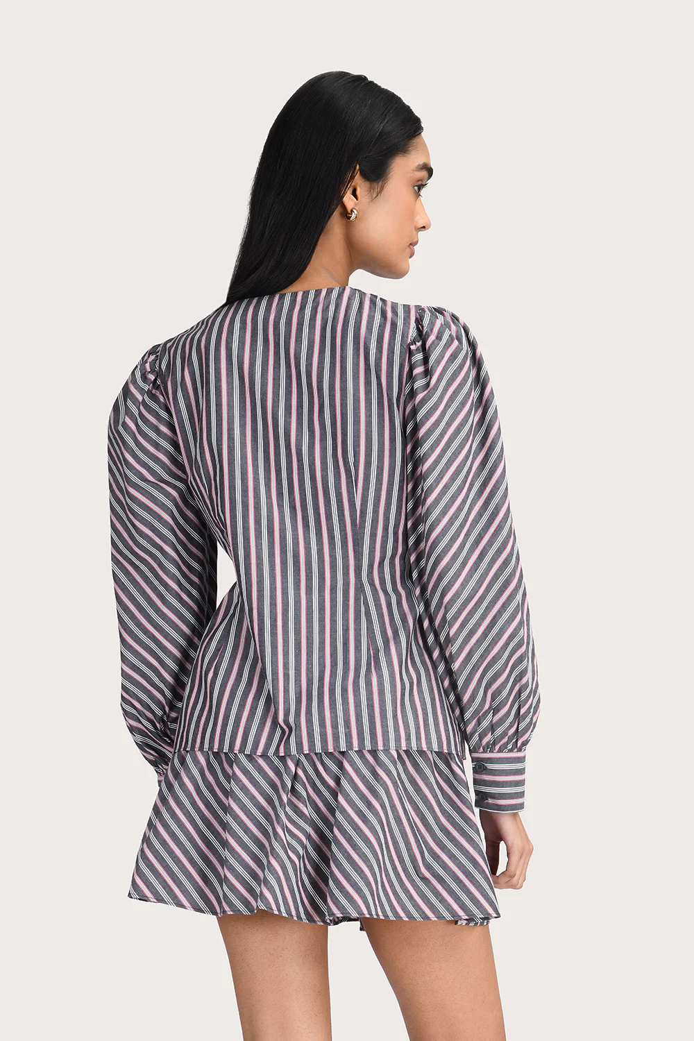 Celeste Blouse - Liquorice Stripe - Image 4