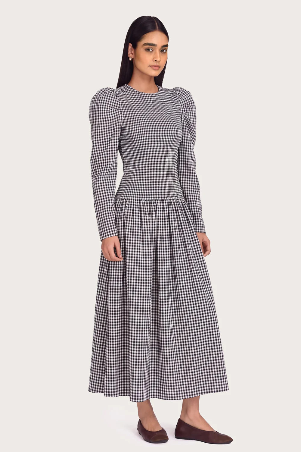Clea Dress - Noir Gingham - Image 3