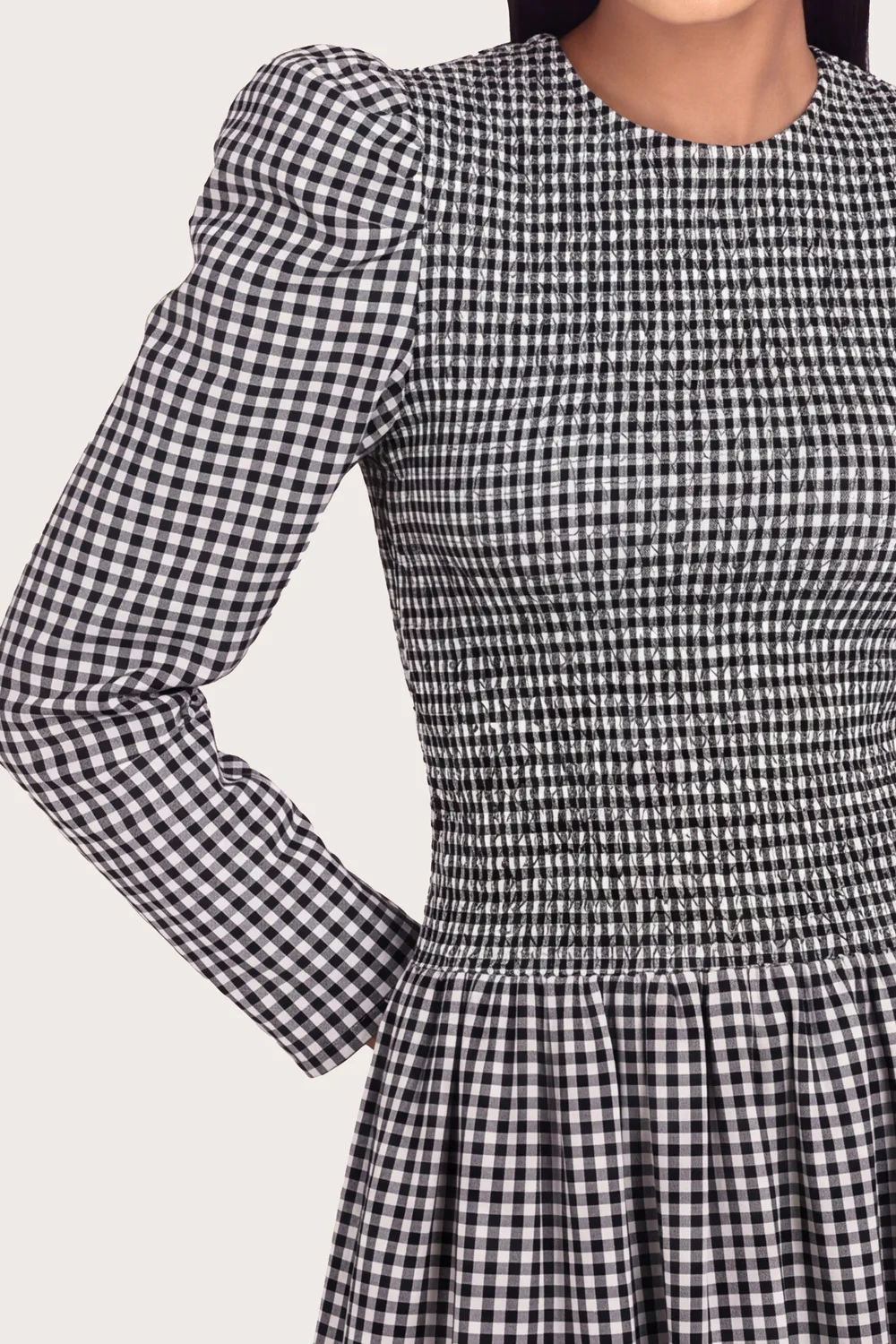 Clea Dress - Noir Gingham - Image 5