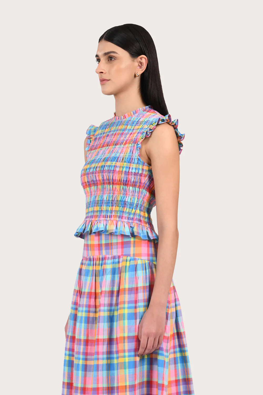 Coco Top - Rainbow Check - Image 3