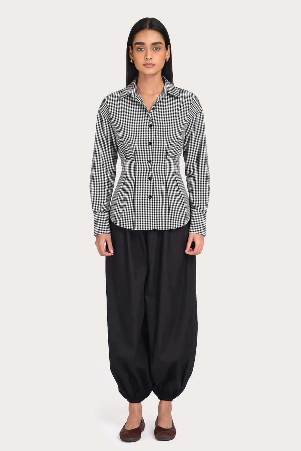 Corina Shirt - Noir Gingham