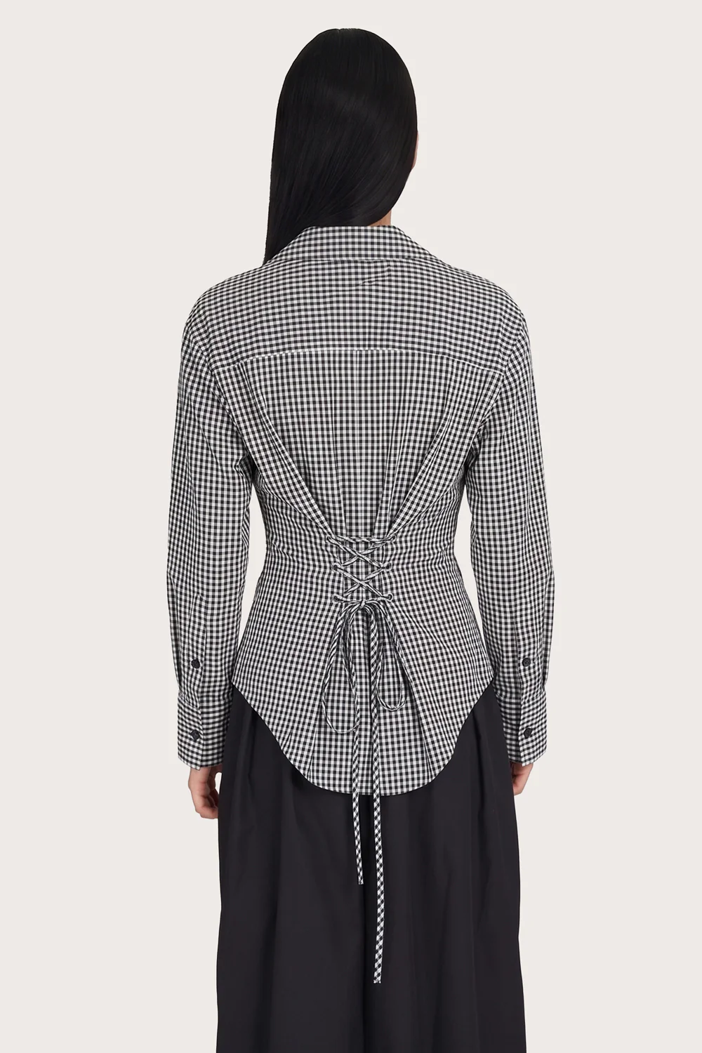 Corina Shirt - Noir Gingham - Image 5