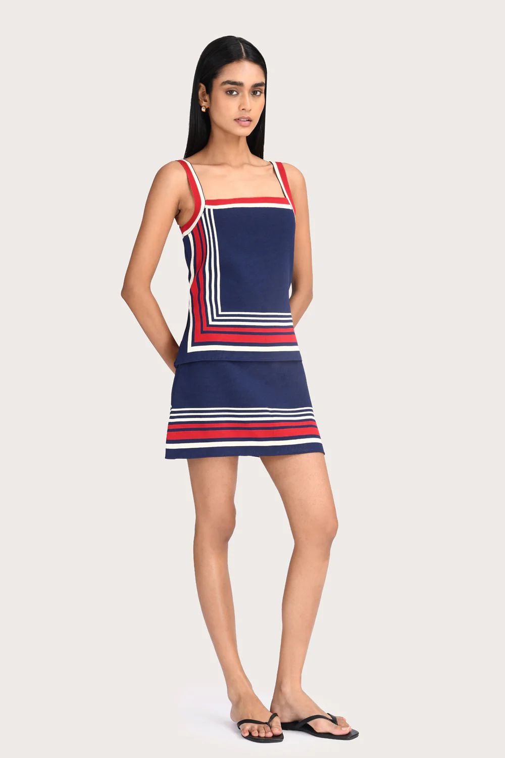 Georgia Mini Skirt - Navy - Image 3