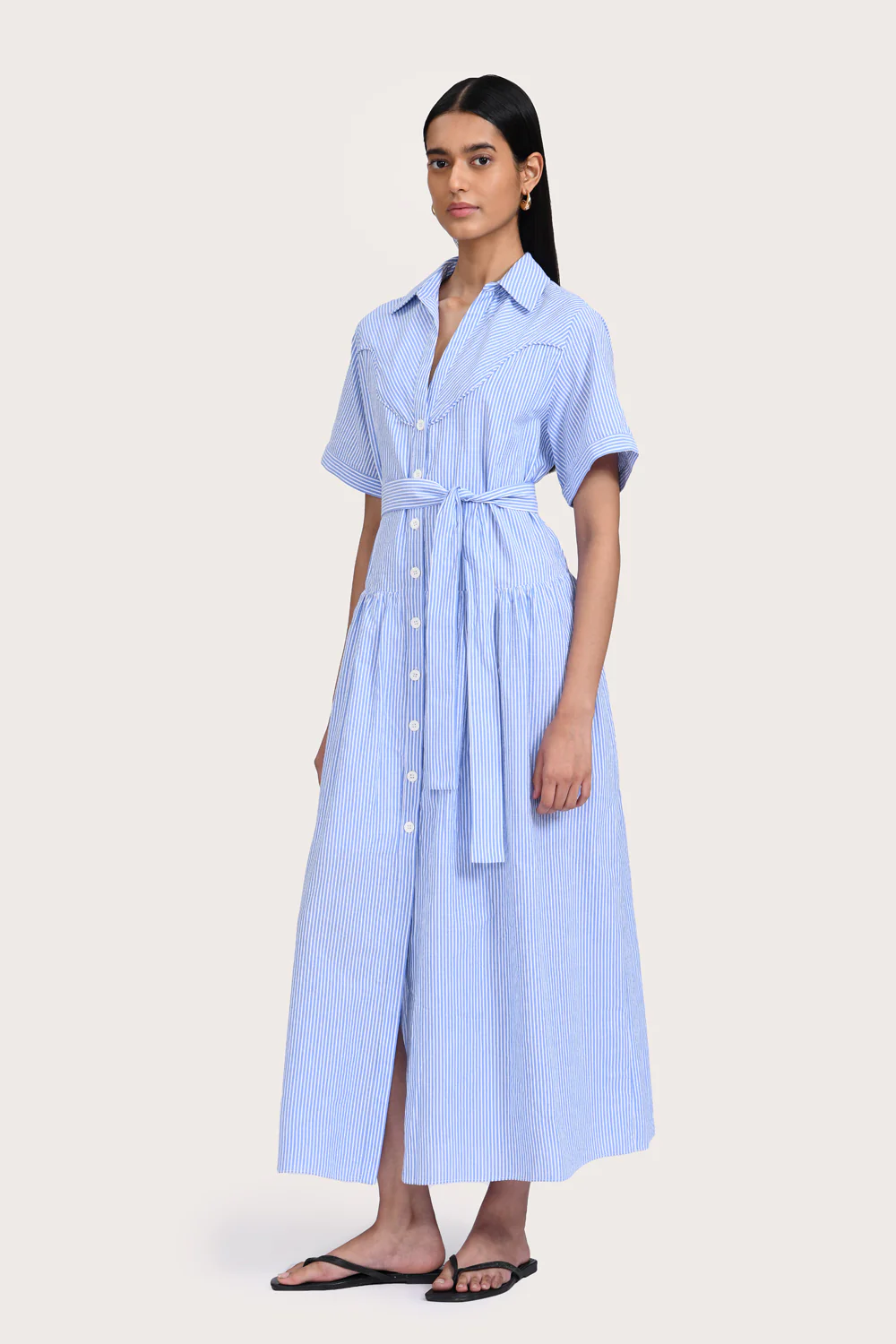 Georgie Dress - Azure Stripe - Image 3