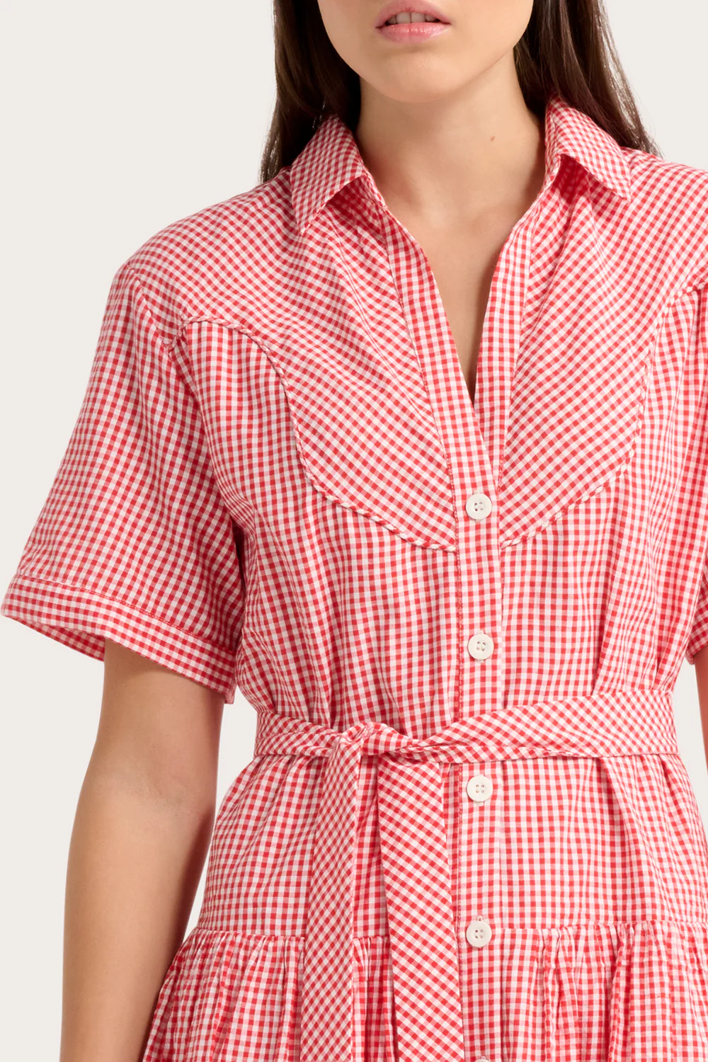 Georgie Dress - Red & White Gingham - Image 4