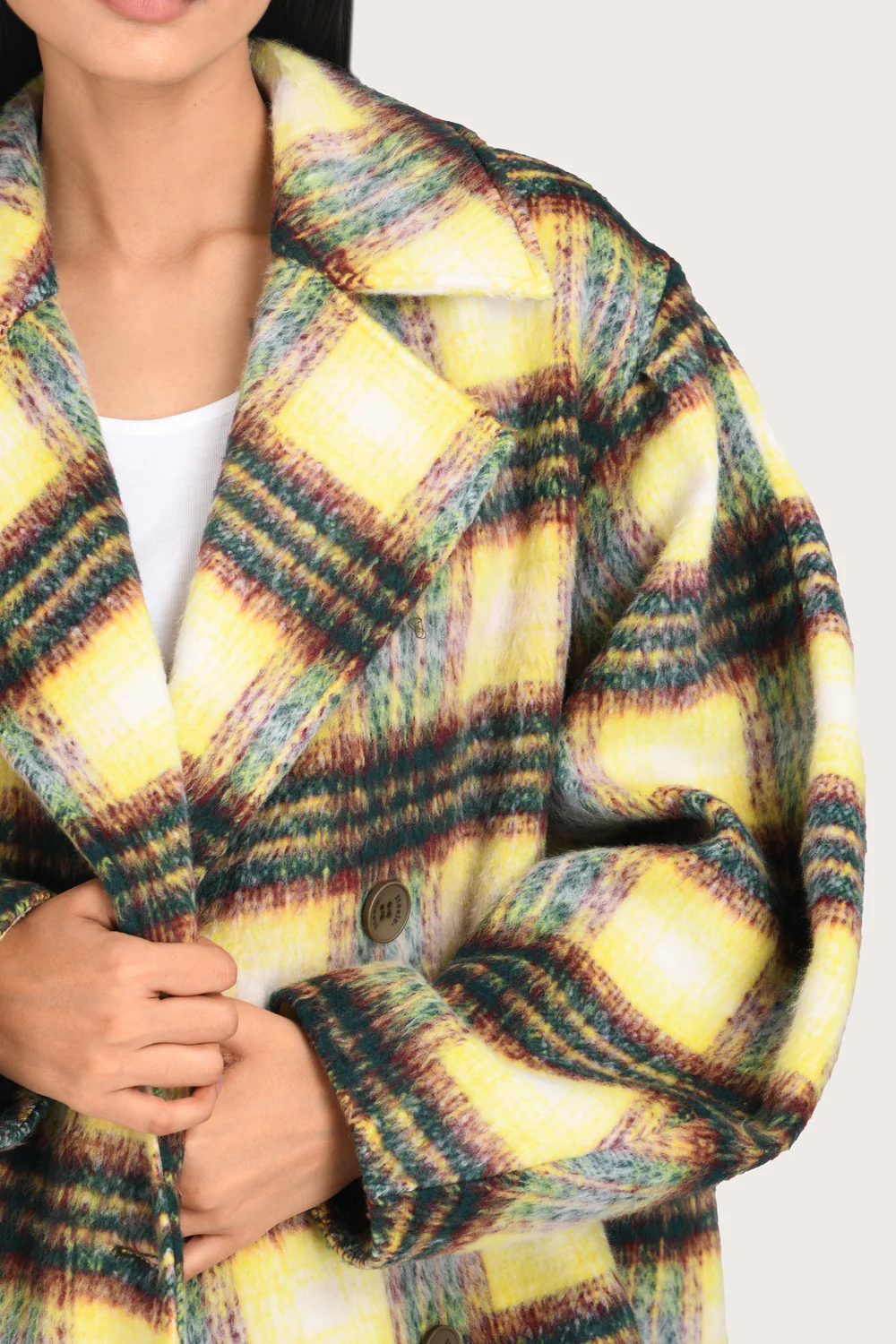 Hanne Coat - Citron Check - Image 3