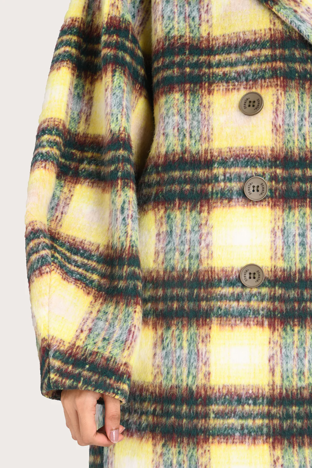 Hanne Coat - Citron Check - Image 4