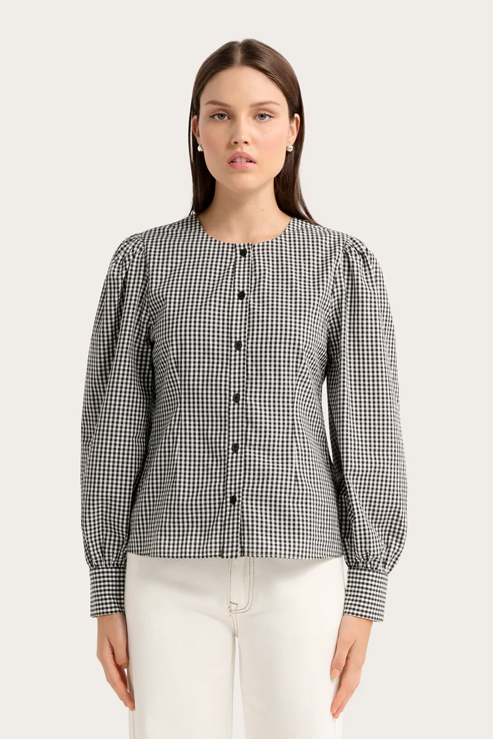 Ines Blouse - Noir Gingham - Image 3