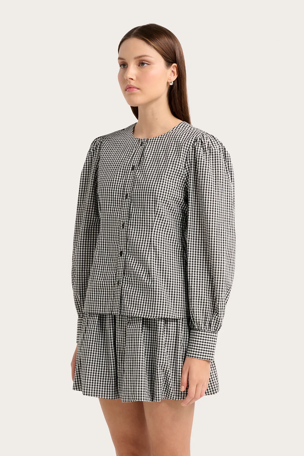 Ines Blouse - Noir Gingham - Image 4
