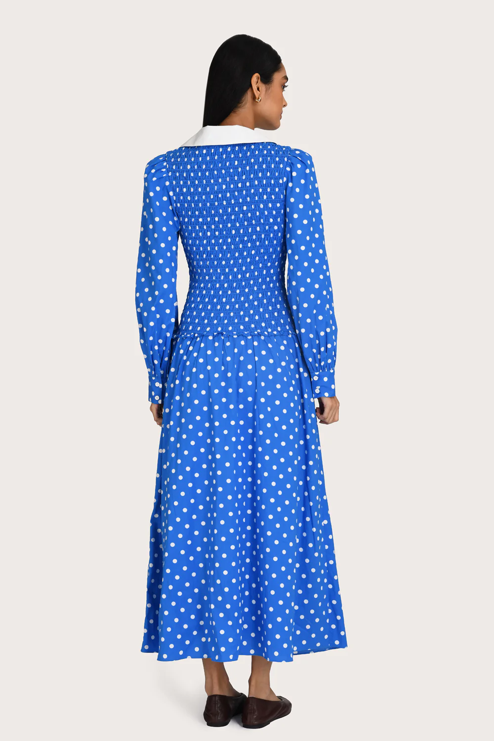 Jemma Dress - Blue Polka - Image 5