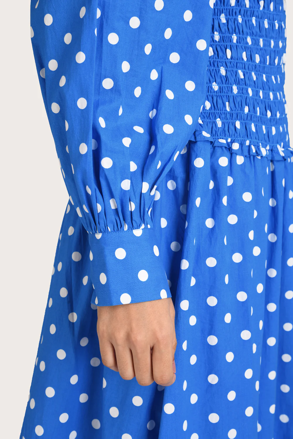 Jemma Dress - Blue Polka - Image 6