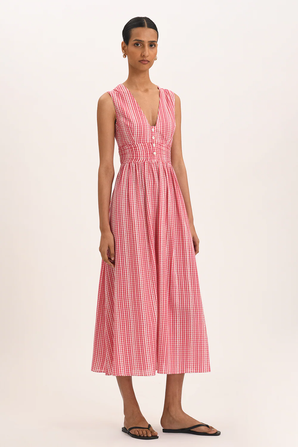 Lia Dress - Cherry Check
