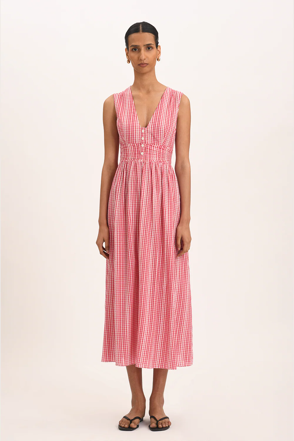 Lia Dress - Cherry Check - Image 3