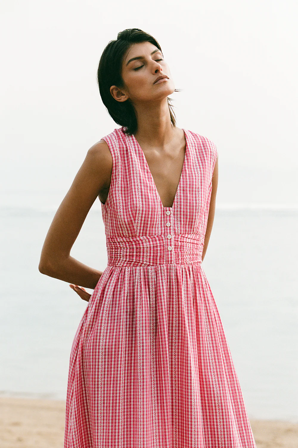 Lia Dress - Cherry Check - Image 4