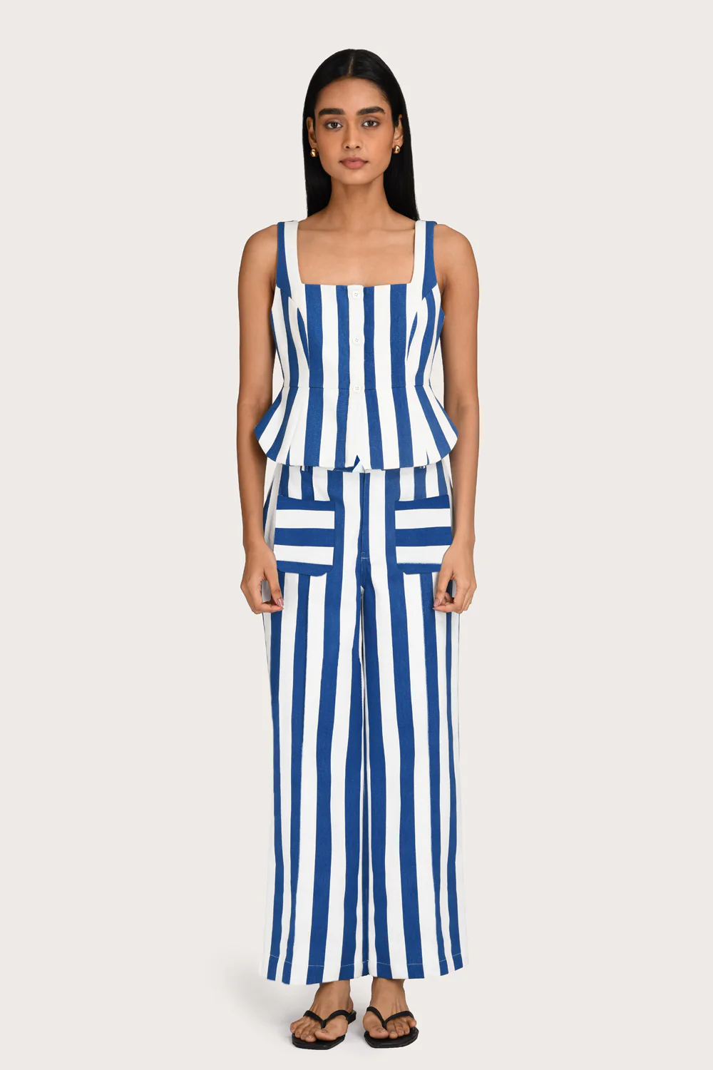Livia Pant - Lapis Stripe