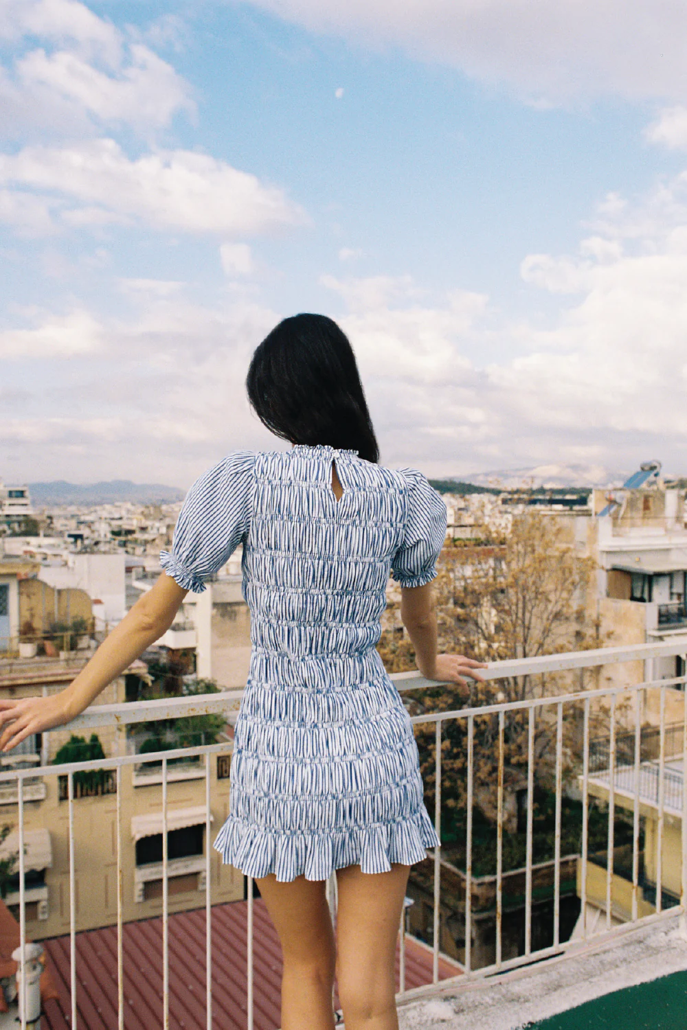 Lyra Mini Dress  - Aegan Stripe - Image 5