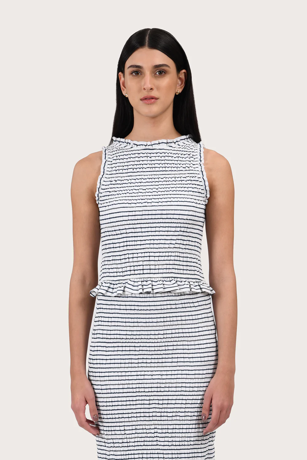 Mara Top - Navy Stripe