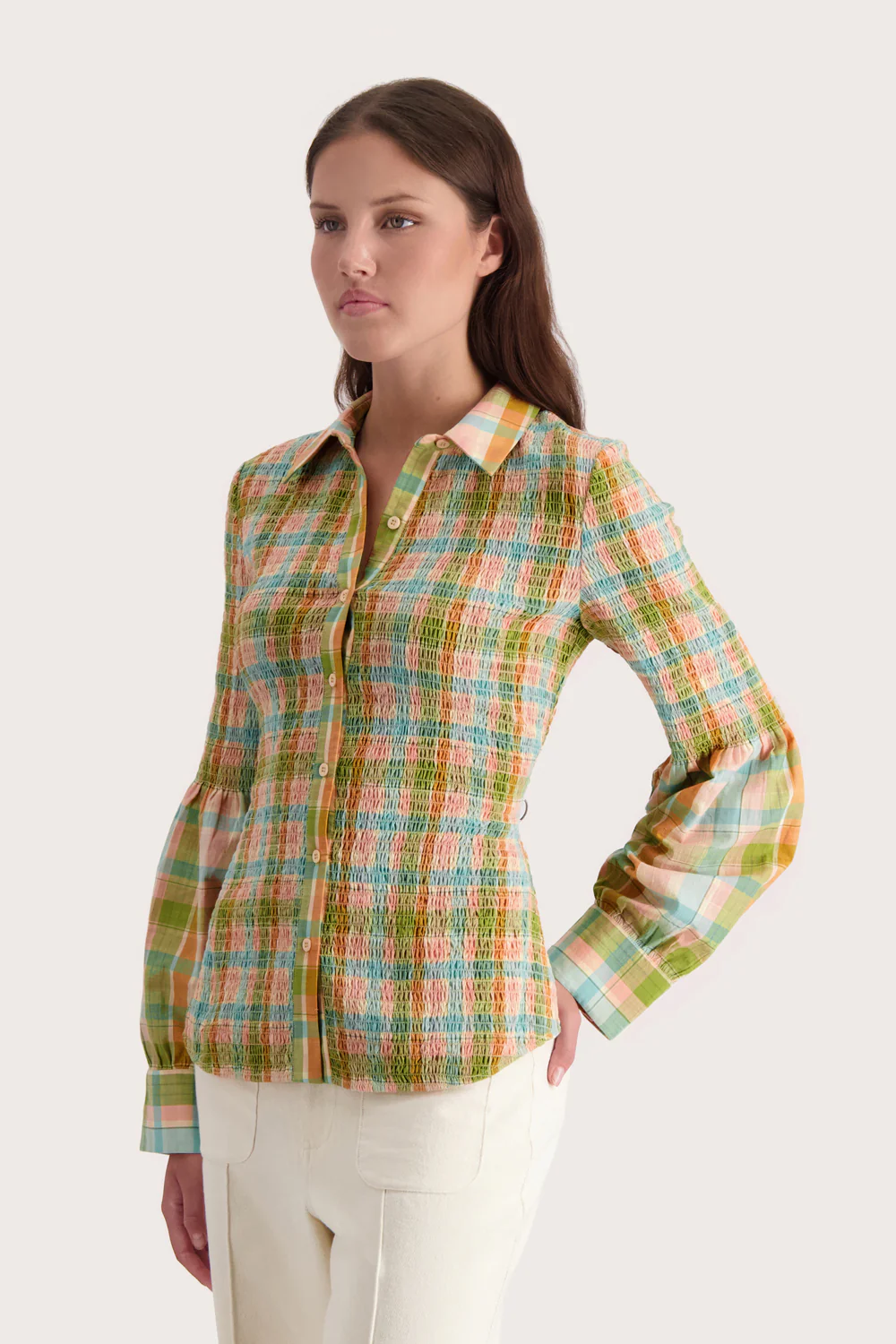 Melina Blouse - Antique Check - Image 3