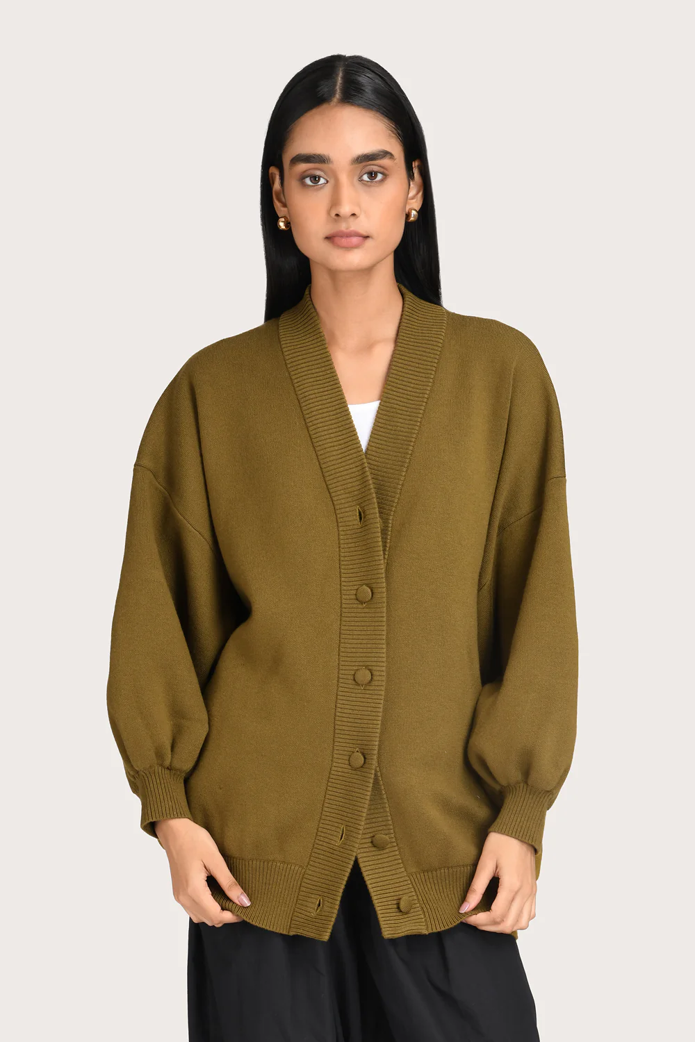 Olea Knit Cardi - Moss