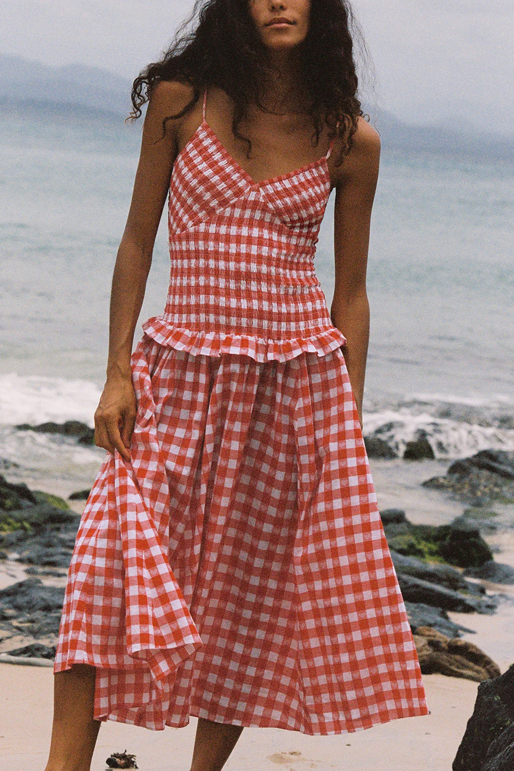 Phoebe Dress  - Ruby Check - Image 2